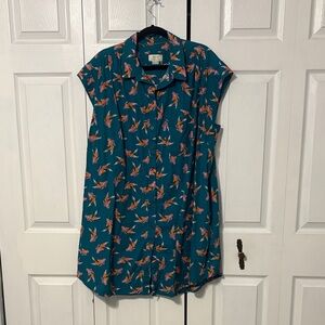 EUC Maeve for Anthropologie Koi Shirt Dress: 2X
